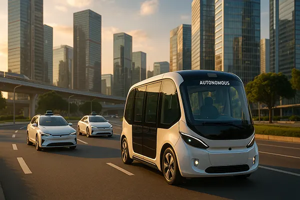 Driverless shuttle bus